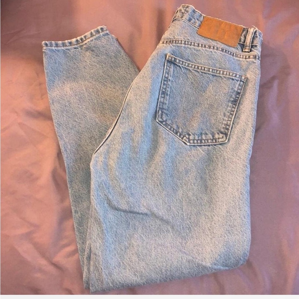 Zara Mom Jeans Light Wash 100% Cotton Size 6 - Picture 4 of 7